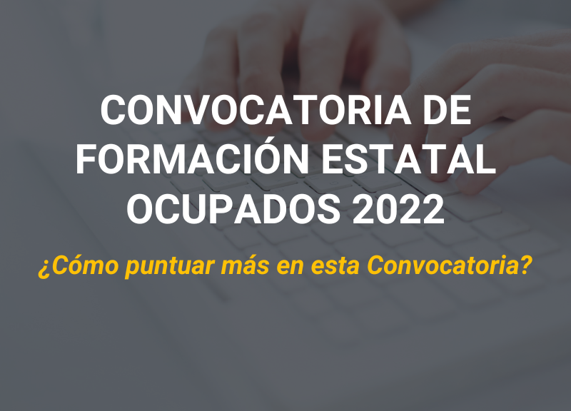 Convocatoria de Formación Estatal Ocupados 2022